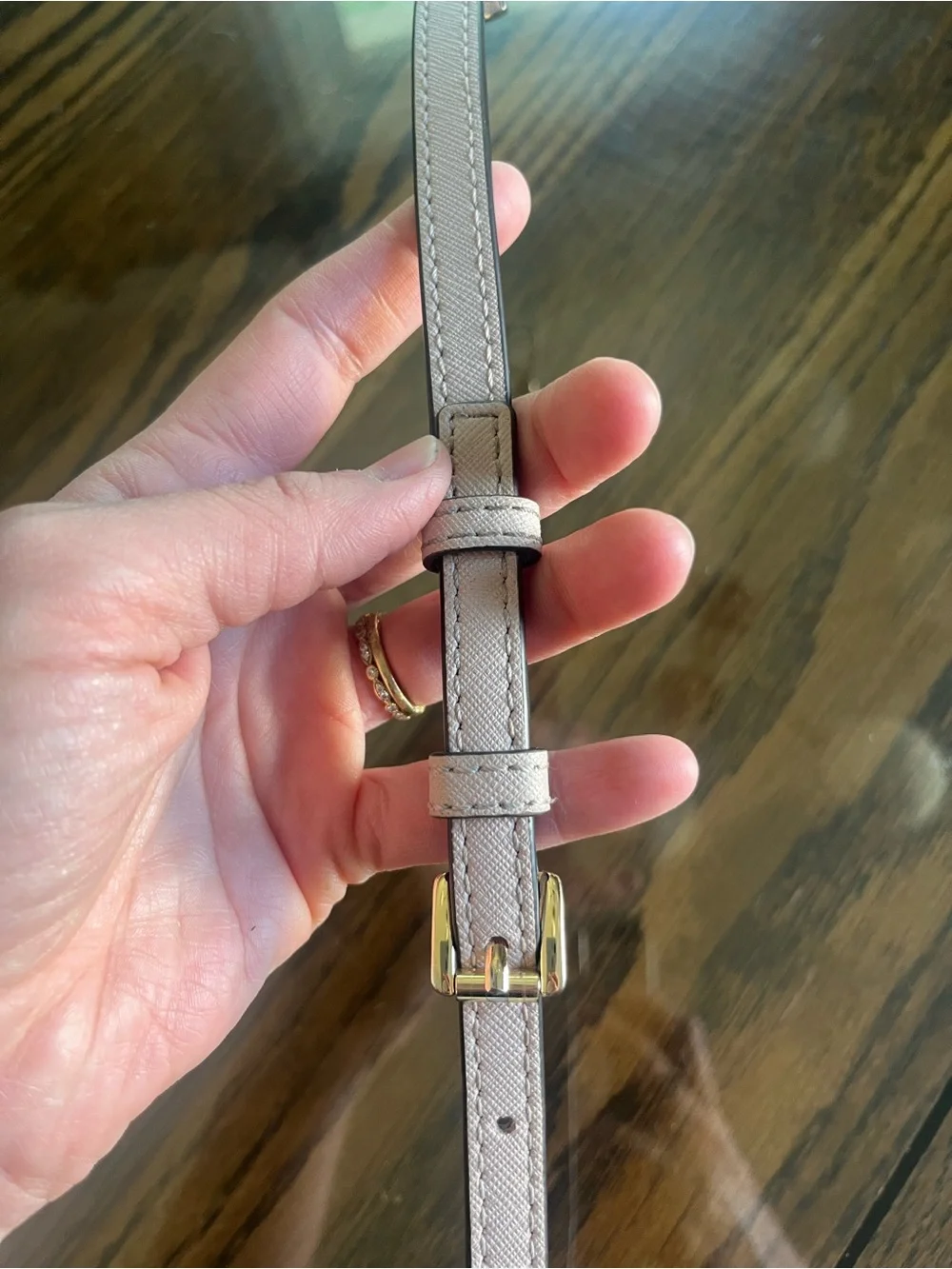 Michael Kors Taupe Purse Strap with Gold Hardware
